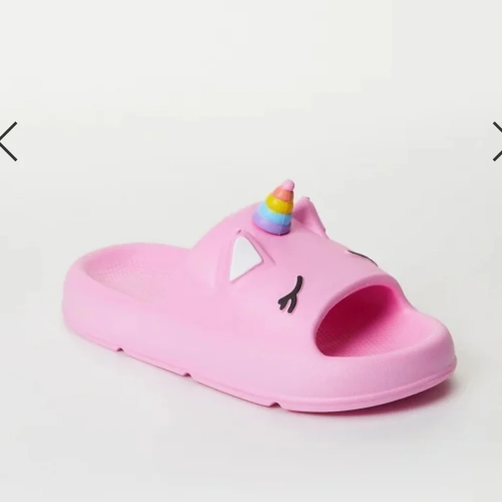 NWT Fab Kids‎ Unicorn Pillow Sandles 3D Unicorn Slide Size 3